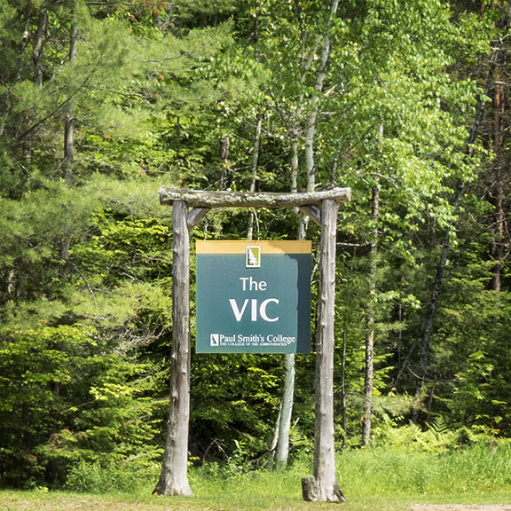 Adirondack Nature Trails: Paul Smith's College VIC Road Sign
